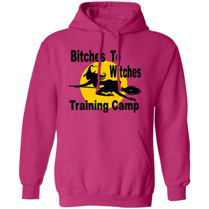 Sweatshirts Heliconia / S WineyBitches.Co "Bitches To Witches Training Camp" Pullover Hoodie 8 oz. WineyBitchesCo