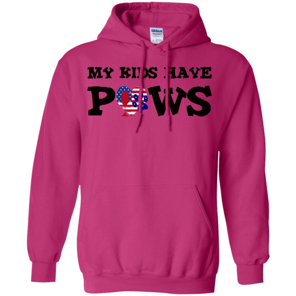 Sweatshirts Heliconia / S WineyBitches.Co My Kids Have Paws Pullover Hoodie 8 oz. WineyBitchesCo