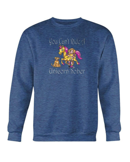Sweatshirts Hthr Sport Royal / S Winey Bitches Co "You Can't Ride A Unicorn Sober" Sweatshirt - Crew WineyBitchesCo