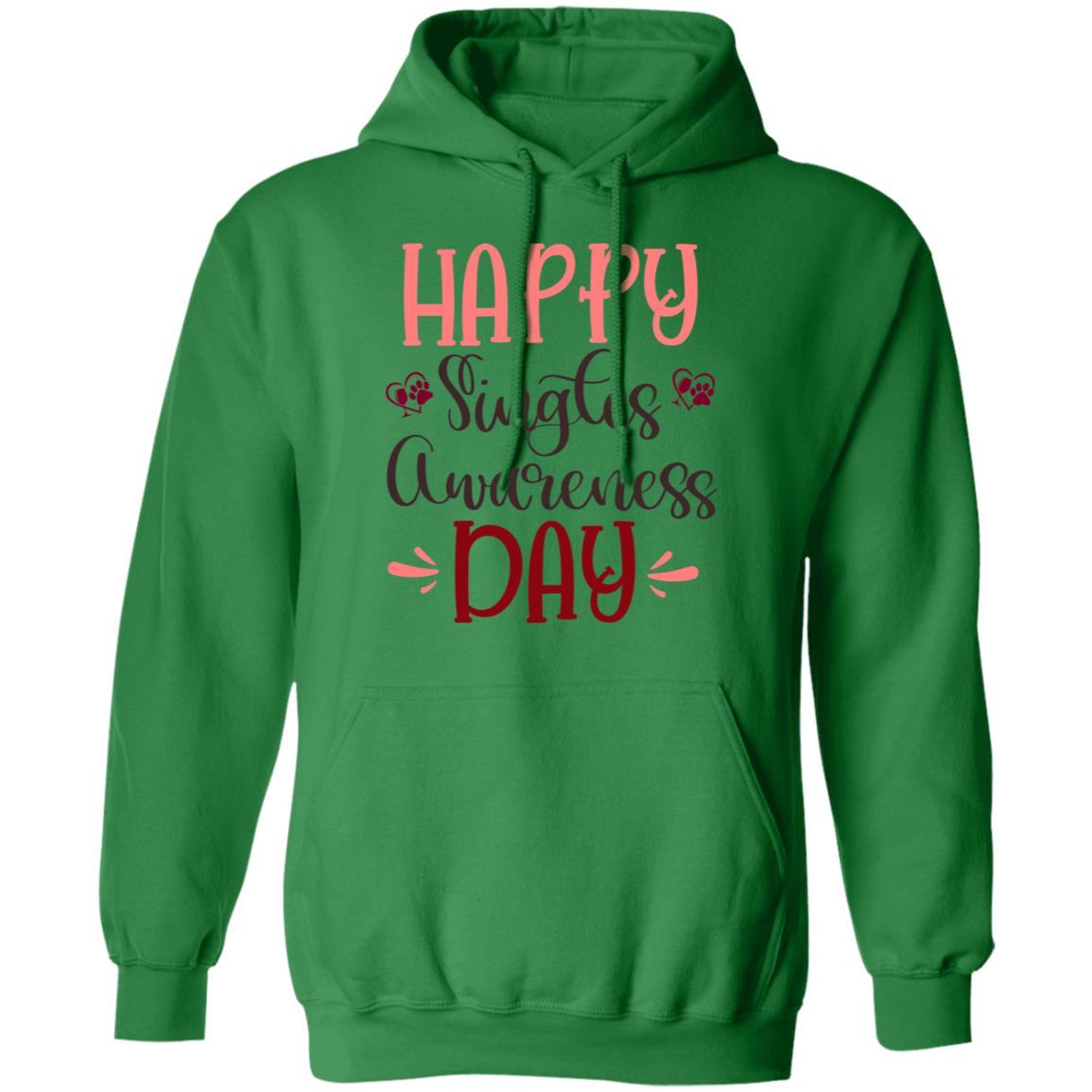 Sweatshirts Irish Green / S Winey Bitches Co "Happy Single Awareness Day" Pullover Hoodie 8 oz. WineyBitchesCo