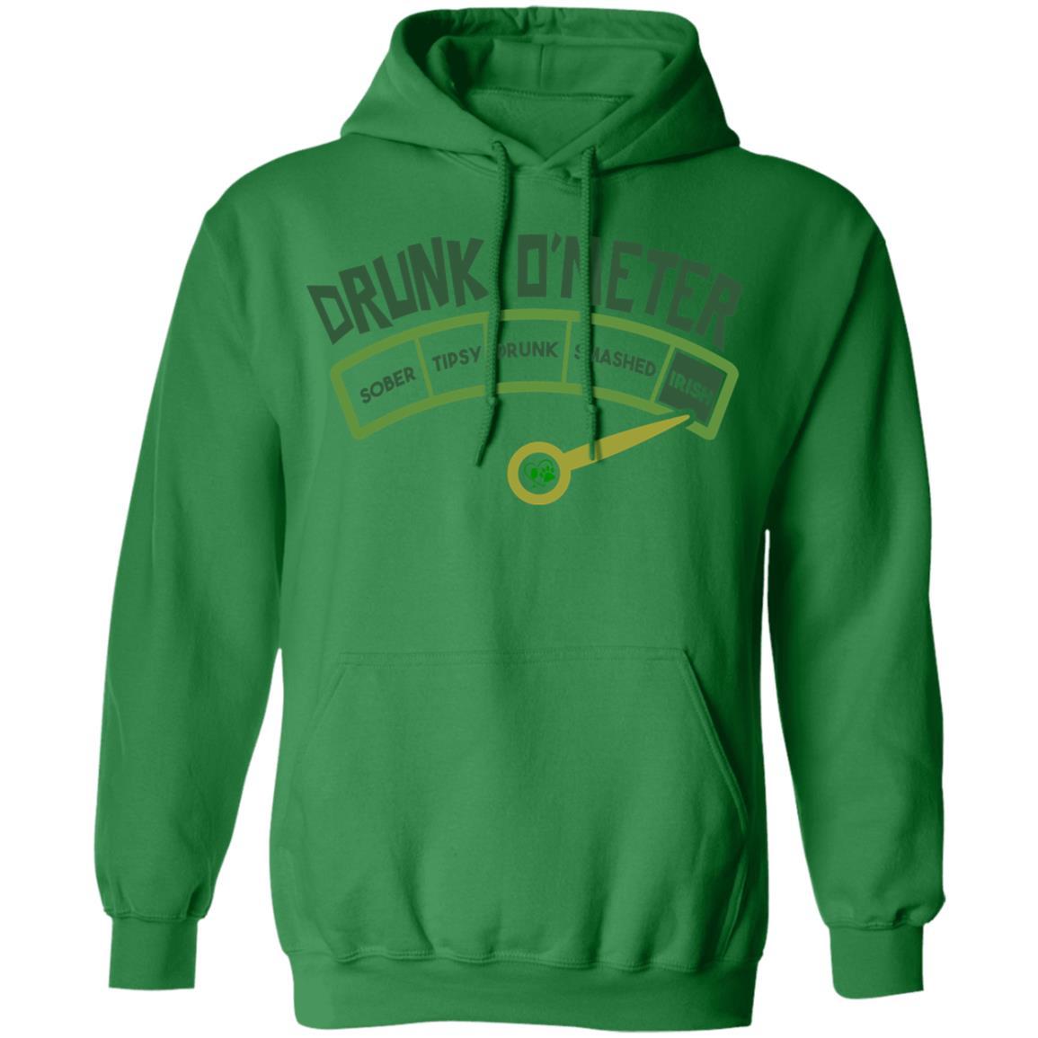 Sweatshirts Irish Green / S Winey Bitches Co  "Irish Drunk O'Meter" Pullover Hoodie 8 oz. WineyBitchesCo