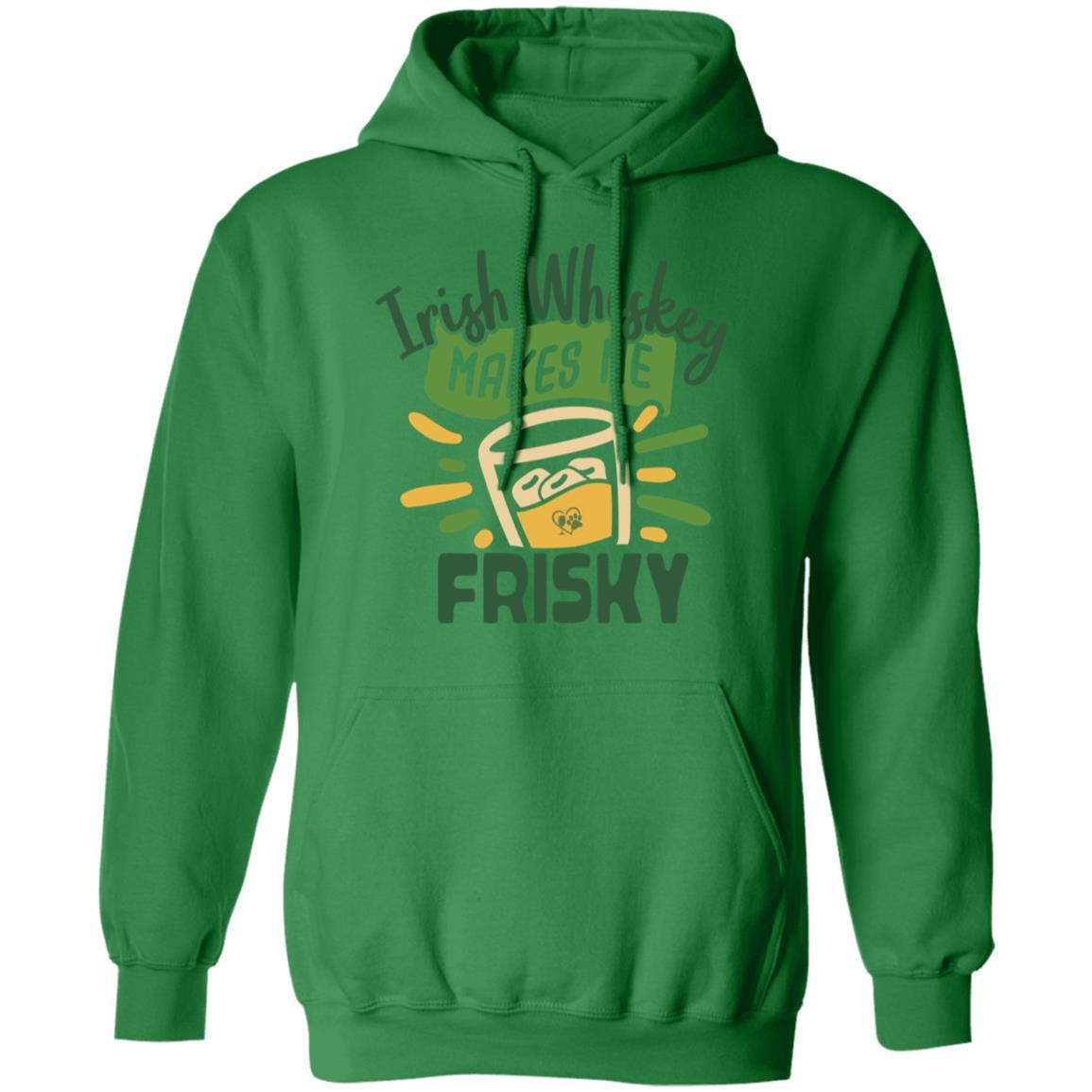 Sweatshirts Irish Green / S Winey Bitches Co "Irish Whiskey Makes Me Frisky" Pullover Hoodie 8 oz. WineyBitchesCo