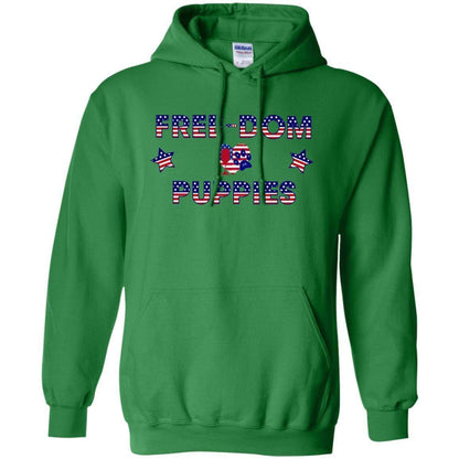 Sweatshirts Irish Green / S WineyBitches.Co Free-Dom Puppies Pullover Hoodie 8 oz. WineyBitchesCo