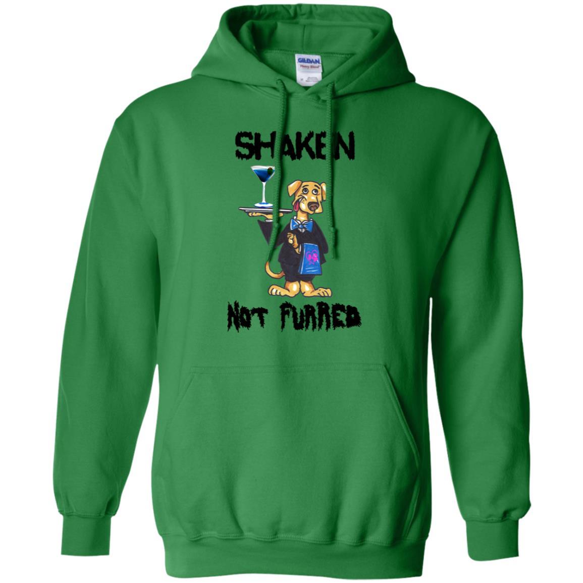 Sweatshirts Irish Green / S WineyBitches.Co "Shaken Not Furred" Pullover Hoodie 8 oz. WineyBitchesCo