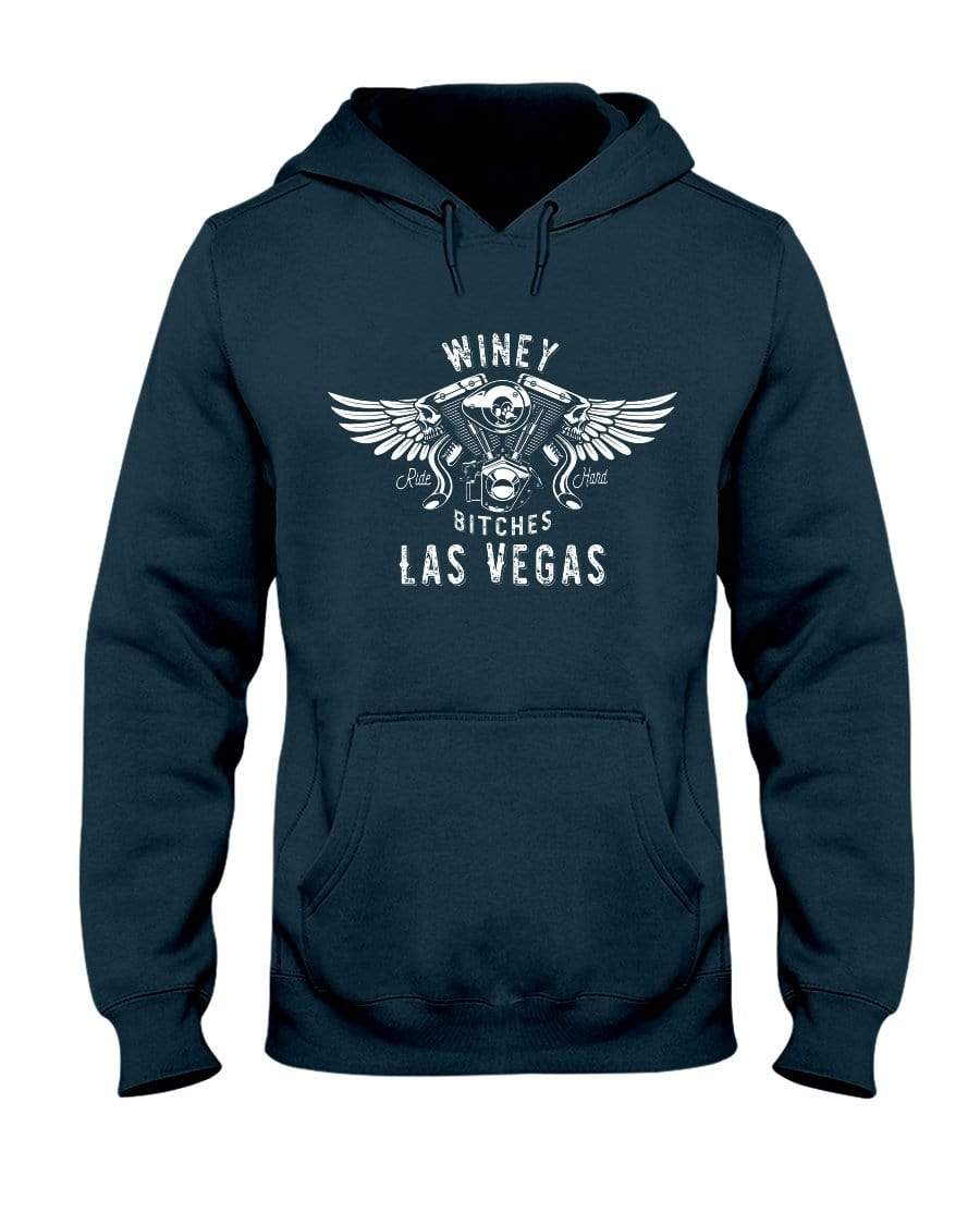 Sweatshirts J Navy / S Winey Bitches "Ride Hard Las Vegas" 50/50 Hoodie WineyBitchesCo