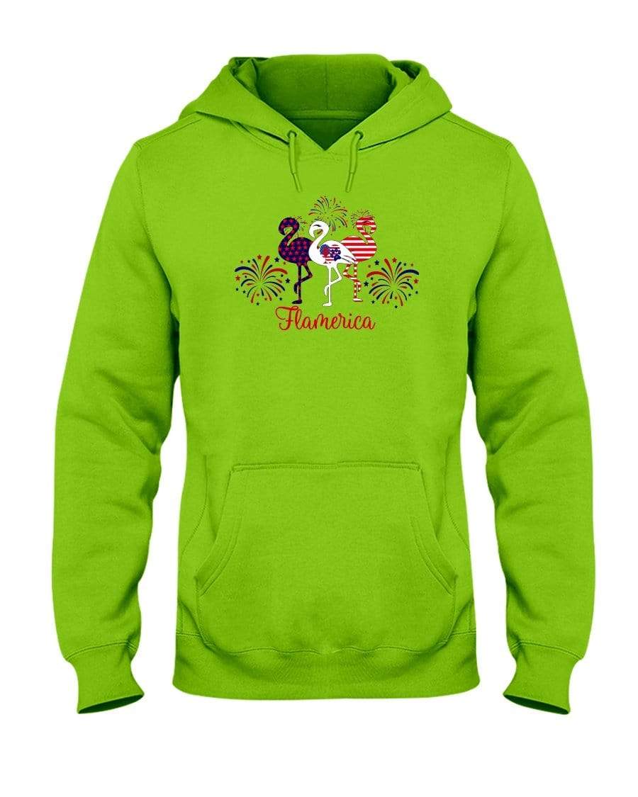 Sweatshirts Kiwi / S Winey Bitches Co "Flamerica" Patriotic Flamingo 50/50 Hoodie WineyBitchesCo