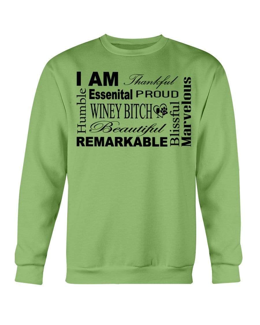 Sweatshirts Kiwi / S Winey Bitches Co "I Am Proud" Black Lettering- Sweatshirt - Crew WineyBitchesCo