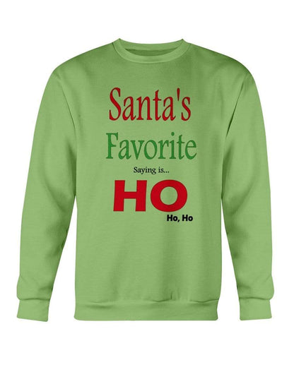 Sweatshirts Kiwi / S Winey Bitches Co "Santa's Favorite Saying" Sweatshirt - Crew WineyBitchesCo
