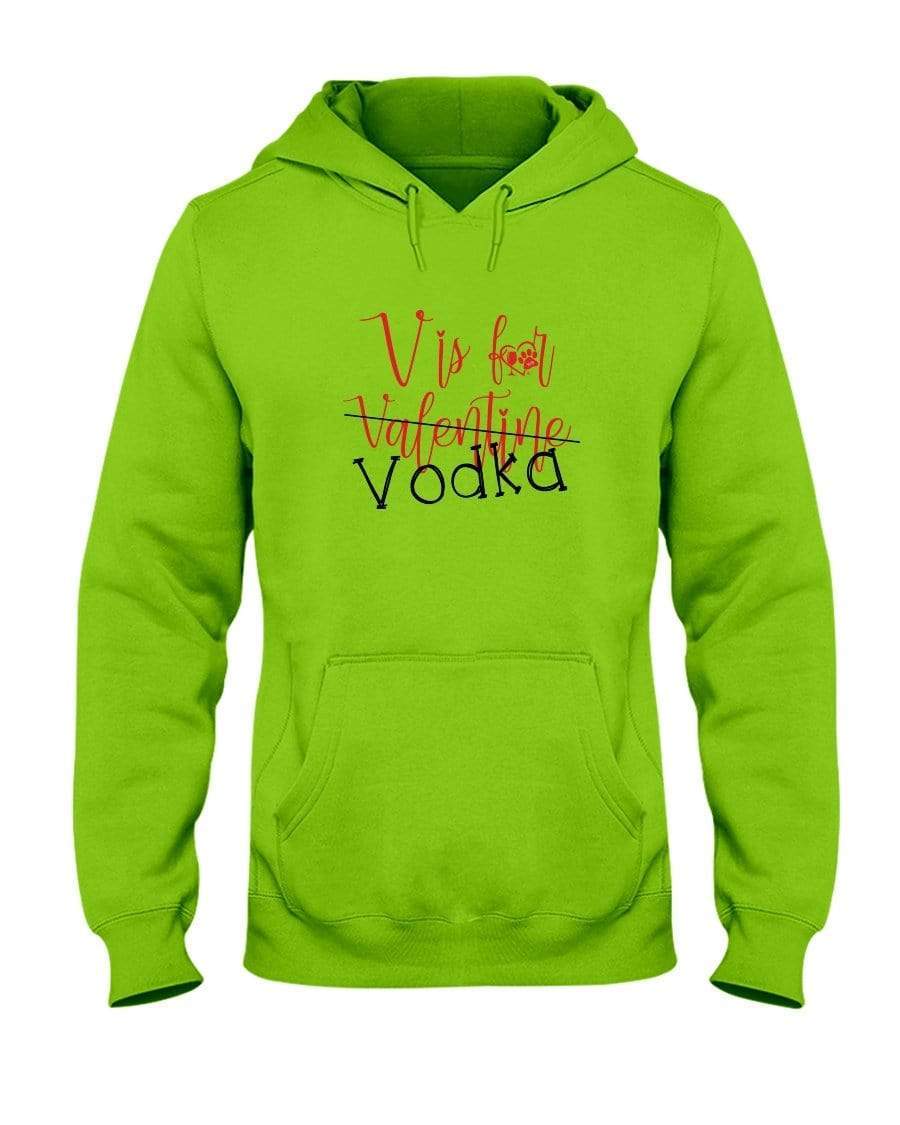 Sweatshirts Kiwi / S Winey Bitches Co "V is for Vodka" 50/50 Unisex Hoodie WineyBitchesCo