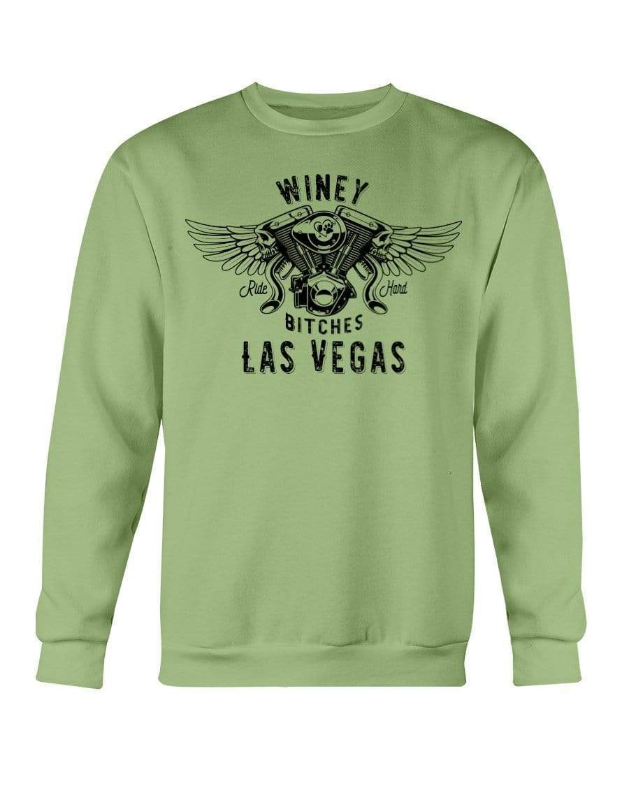Sweatshirts Kiwi / S Winey Bitches "Ride Hard Las Vegas" Sweatshirt - Crew WineyBitchesCo