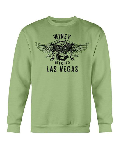 Sweatshirts Kiwi / S Winey Bitches "Ride Hard Las Vegas" Sweatshirt - Crew WineyBitchesCo
