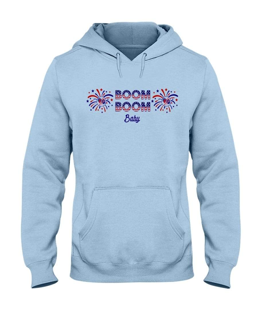Sweatshirts Light Blue / S Winey Bitches Co "Boom Boom Baby" 50/50 Hoodie WineyBitchesCo