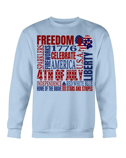 Sweatshirts Light Blue / S Winey Bitches Co "Celebrate America" Sweatshirt - Crew WineyBitchesCo