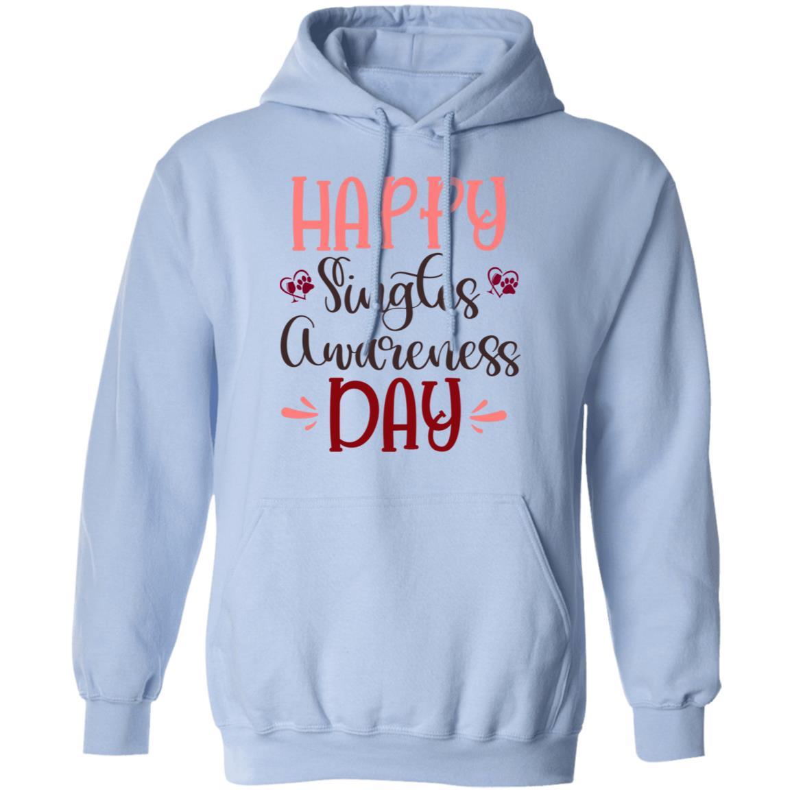 Sweatshirts Light Blue / S Winey Bitches Co "Happy Single Awareness Day" Pullover Hoodie 8 oz. WineyBitchesCo
