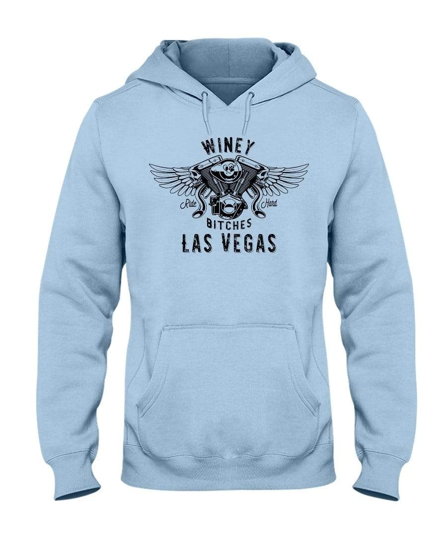 Sweatshirts Light Blue / S Winey Bitches "Ride Hard Las Vegas" 50/50 Hoodie WineyBitchesCo