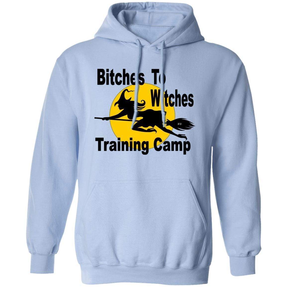 Sweatshirts Light Blue / S WineyBitches.Co "Bitches To Witches Training Camp" Pullover Hoodie 8 oz. WineyBitchesCo