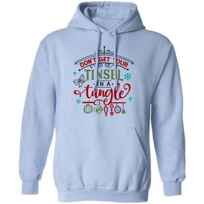 Sweatshirts Light Blue / S WineyBitches.Co 'Don't Get Your Tinsel In A Tangle" Pullover Hoodie 8 oz. WineyBitchesCo