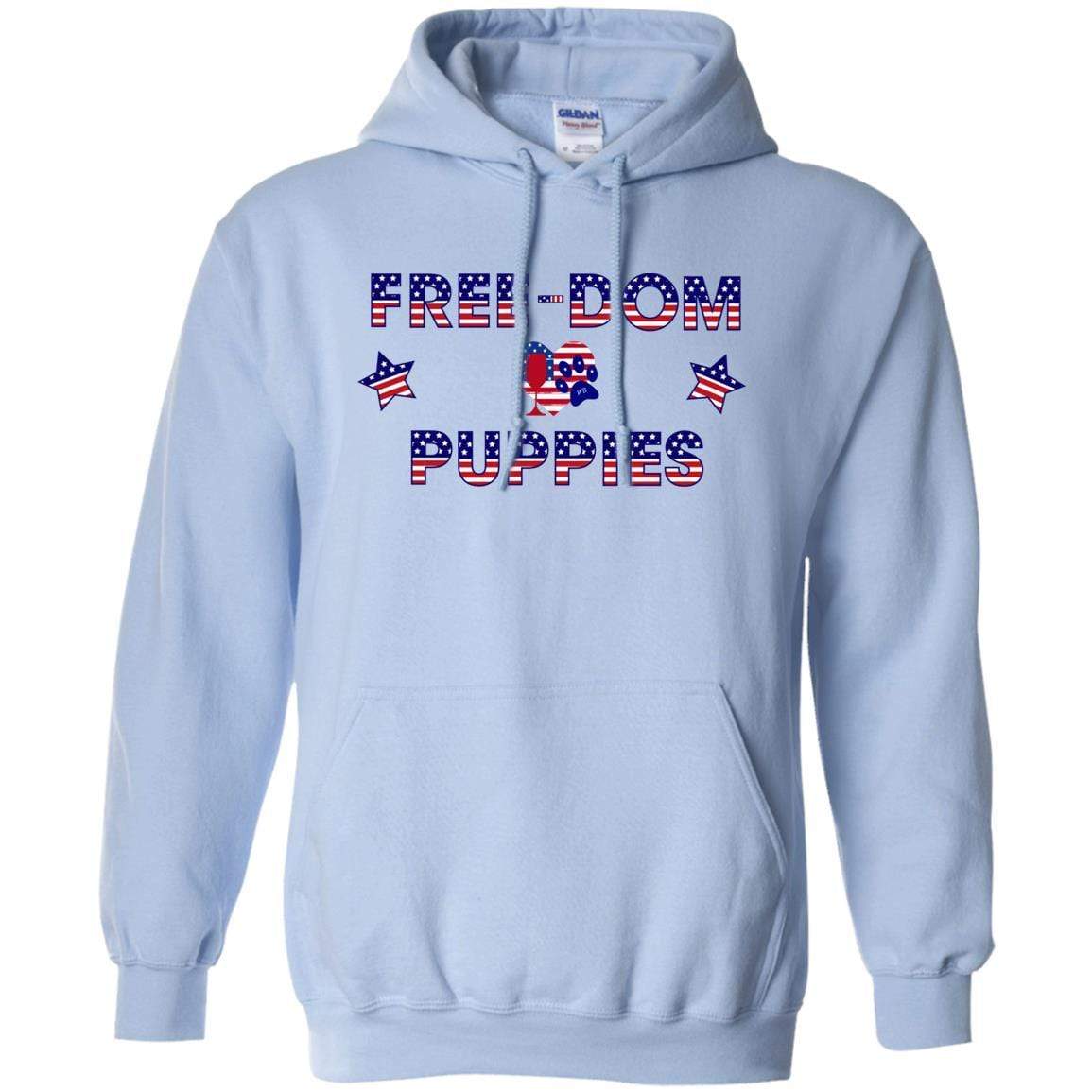 Sweatshirts Light Blue / S WineyBitches.Co Free-Dom Puppies Pullover Hoodie 8 oz. WineyBitchesCo