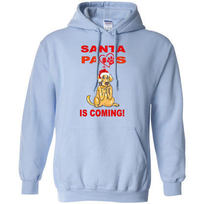 Sweatshirts Light Blue / S WineyBitches.co "Santa Paws Is Coming " Pullover Hoodie 8 oz. WineyBitchesCo