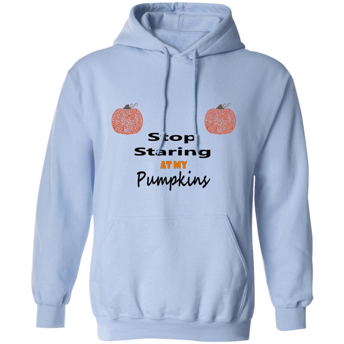 Sweatshirts Light Blue / S WineyBitches.Co "Stop Staring At My Pumpkins" Pullover Hoodie 8 oz. WineyBitchesCo