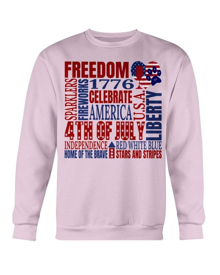Sweatshirts Light Pink / S Winey Bitches Co "Celebrate America" Sweatshirt - Crew WineyBitchesCo