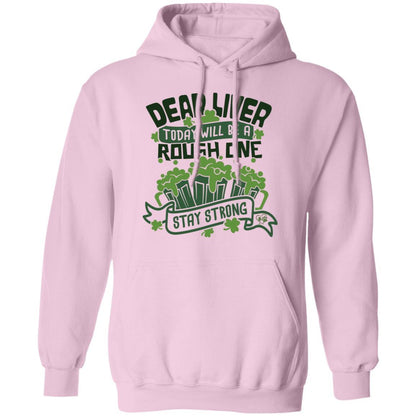 Sweatshirts Light Pink / S Winey Bitches Co "Dear Liver, Today will be a Rough One" Pullover Hoodie 8 oz. WineyBitchesCo