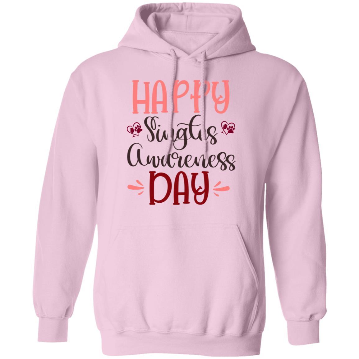 Sweatshirts Light Pink / S Winey Bitches Co "Happy Single Awareness Day" Pullover Hoodie 8 oz. WineyBitchesCo