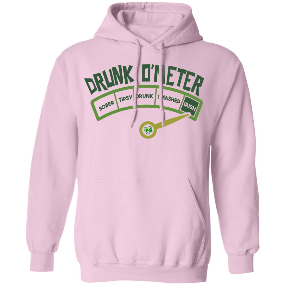 Sweatshirts Light Pink / S Winey Bitches Co  "Irish Drunk O'Meter" Pullover Hoodie 8 oz. WineyBitchesCo