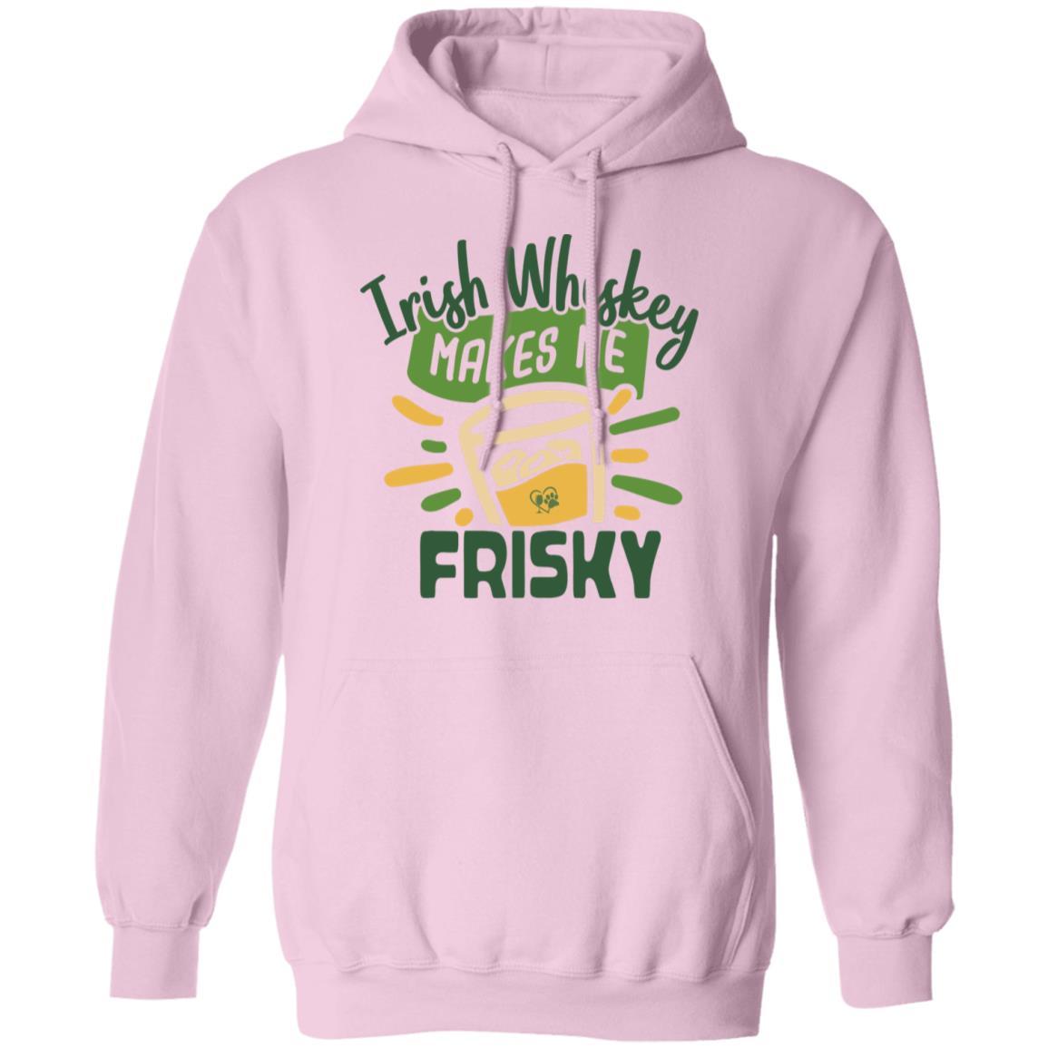 Sweatshirts Light Pink / S Winey Bitches Co "Irish Whiskey Makes Me Frisky" Pullover Hoodie 8 oz. WineyBitchesCo