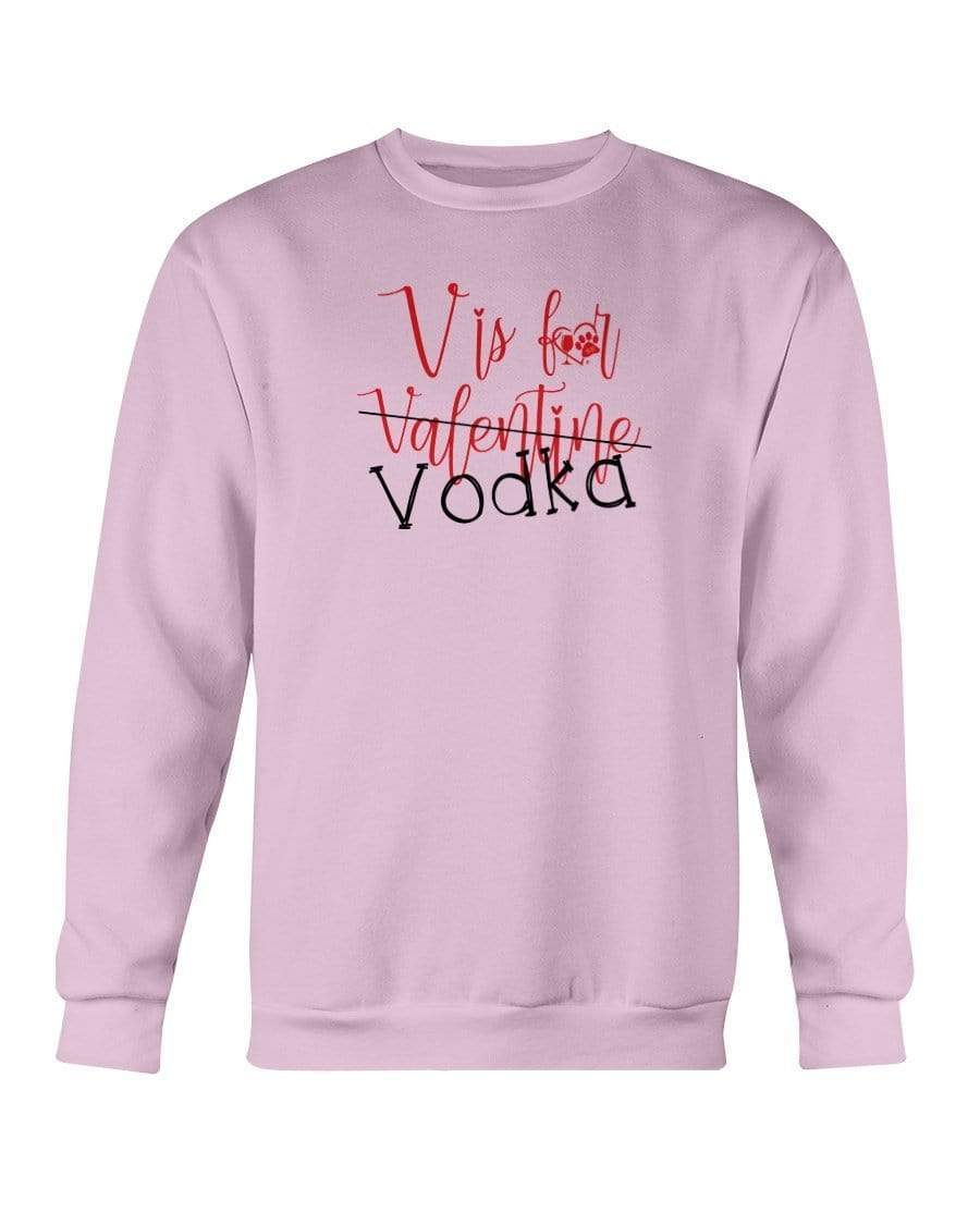 Sweatshirts Light Pink / S Winey Bitches Co "V is for Vodka" Crewneck Sweatshirt WineyBitchesCo