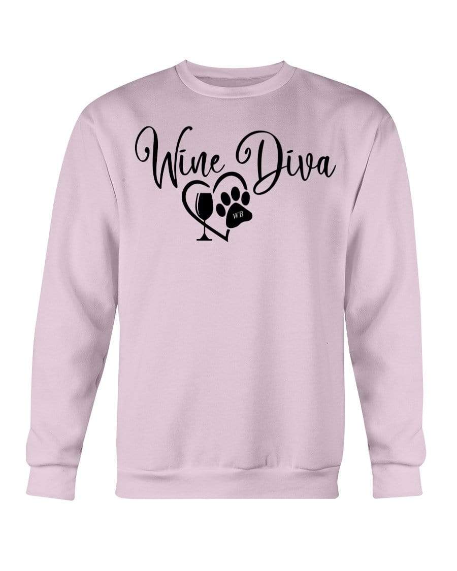 Sweatshirts Light Pink / S Winey Bitches Co "Wine Diva 2" Sweatshirt - Crew WineyBitchesCo