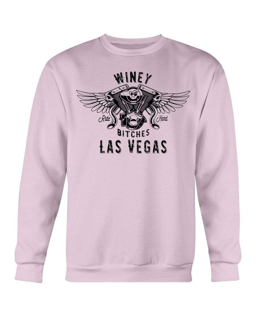 Sweatshirts Light Pink / S Winey Bitches "Ride Hard Las Vegas" Sweatshirt - Crew WineyBitchesCo