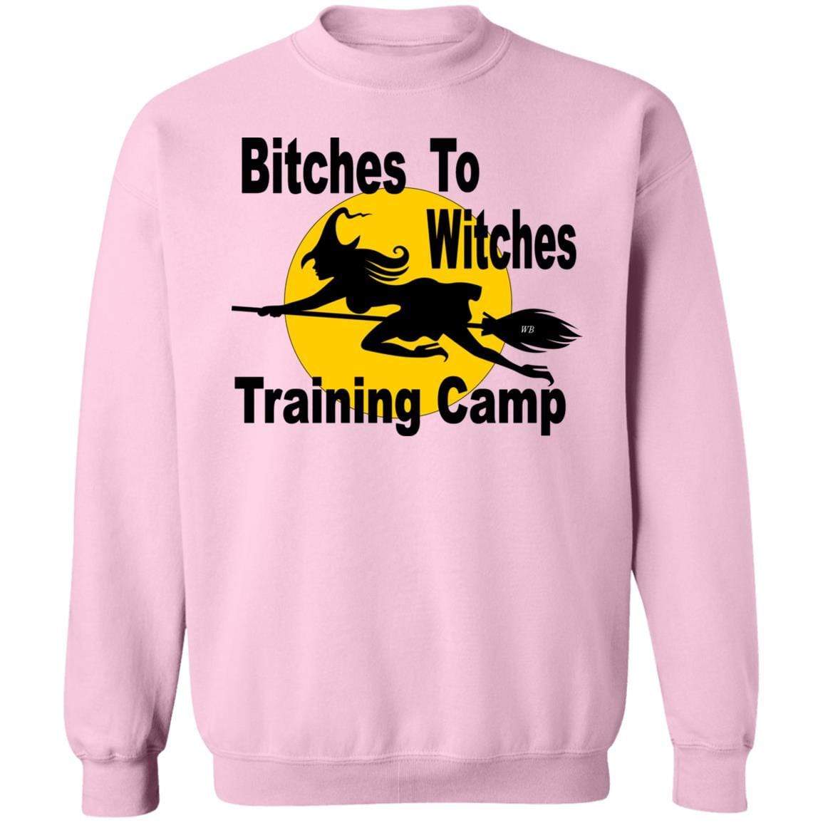 Sweatshirts Light Pink / S WineyBitches.Co "Bitches To Witches Training Camp" Crewneck Pullover Sweatshirt  8 oz. WineyBitchesCo
