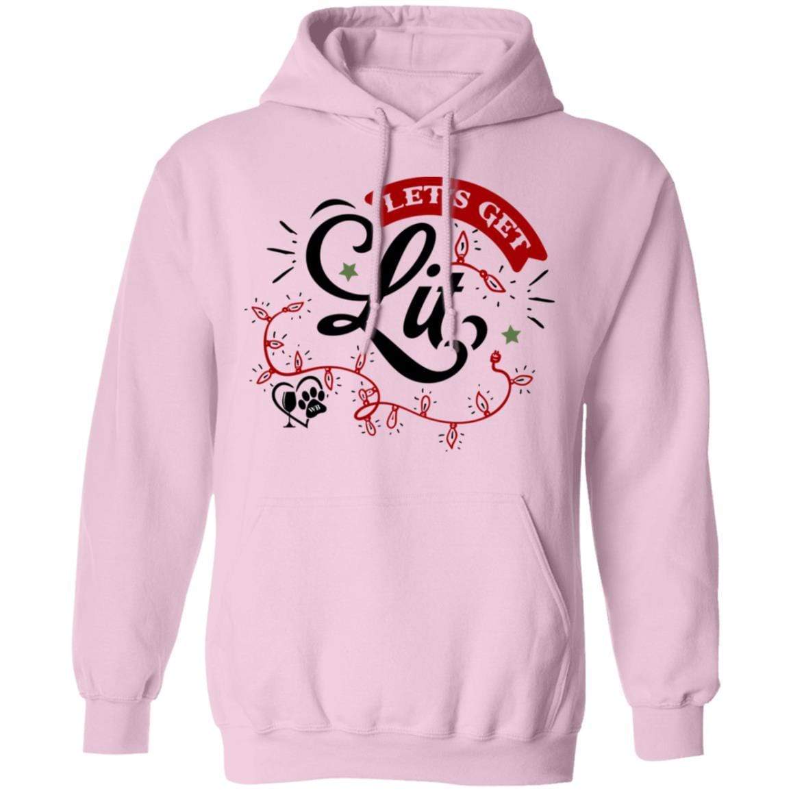 Sweatshirts Light Pink / S WineyBitches.Co 'Let's Get Lit" Pullover Hoodie 8 oz. WineyBitchesCo