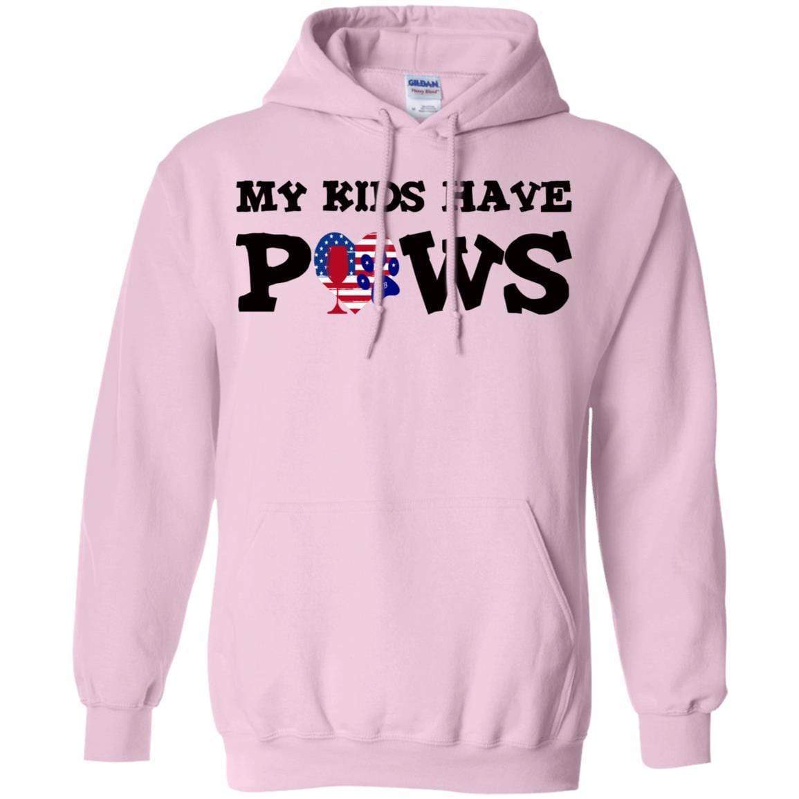 Sweatshirts Light Pink / S WineyBitches.Co My Kids Have Paws Pullover Hoodie 8 oz. WineyBitchesCo