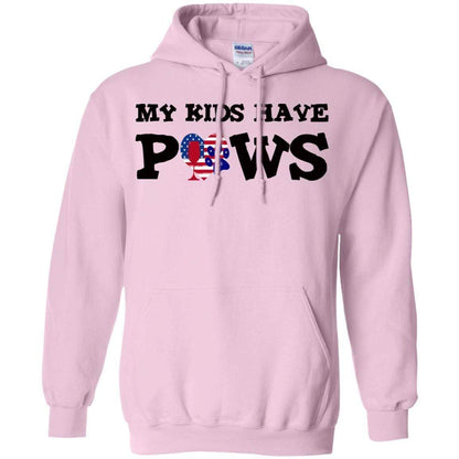 Sweatshirts Light Pink / S WineyBitches.Co My Kids Have Paws Pullover Hoodie 8 oz. WineyBitchesCo