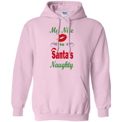 Sweatshirts Light Pink / S WineyBitches.co My Nice Is Santa's Naughty Pullover Hoodie 8 oz. WineyBitchesCo