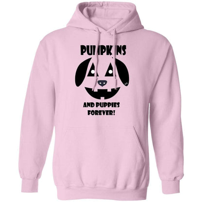 Sweatshirts Light Pink / S WineyBitches.Co "Pumpkins and Puppies Forever" Halloween Collection Pullover Hoodie 8 oz. WineyBitchesCo