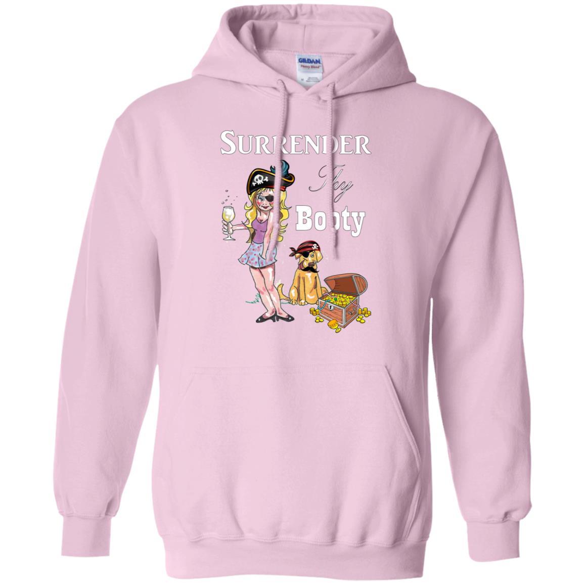Sweatshirts Light Pink / S WineyBitches.Co Surrender Thy Booty Pullover Hoodie 8 oz. WineyBitchesCo