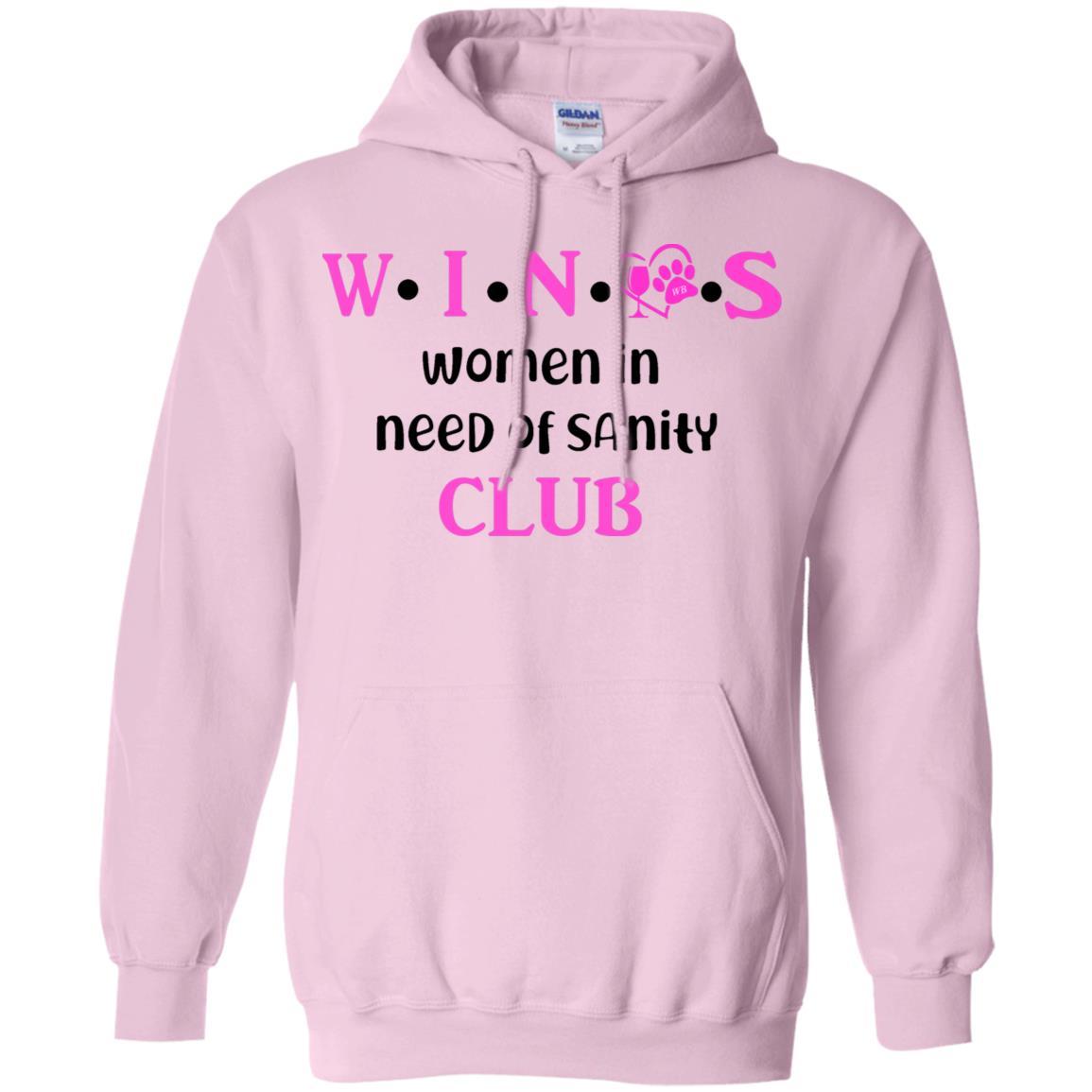 Sweatshirts Light Pink / S WineyBitches.Co WINOS Club Pullover Hoodie 8 oz. (Pink Lettering) WineyBitchesCo