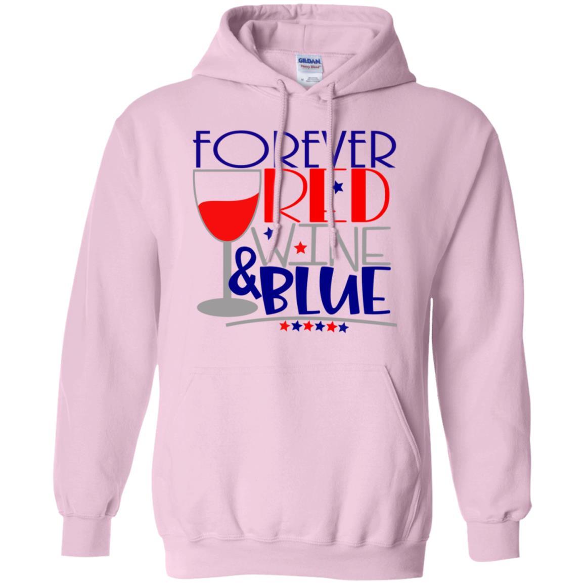 Sweatshirts Light Pink / S WineyBitches.CoForever Red Wine & Blue Pullover Hoodie 8 oz. WineyBitchesCo