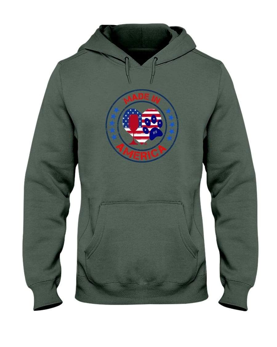 Sweatshirts Military Green / S Winey Bitches Co "Made In America" 50/50 Hoodie WineyBitchesCo