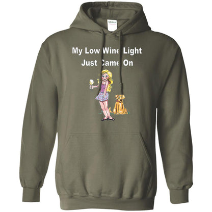 Sweatshirts Military Green / S WineyBitches.co 'Low Wine Light" Pullover Hoodie 8 oz. WineyBitchesCo