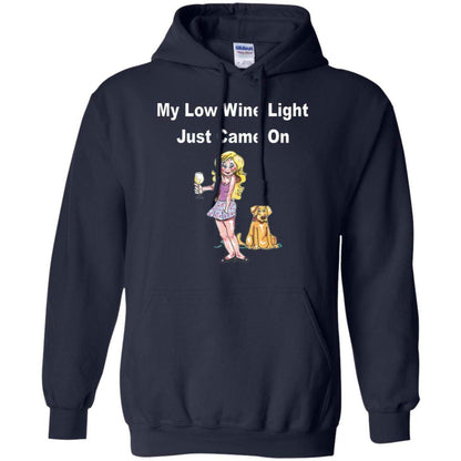 Sweatshirts Navy / S WineyBitches.co 'Low Wine Light" Pullover Hoodie 8 oz. WineyBitchesCo