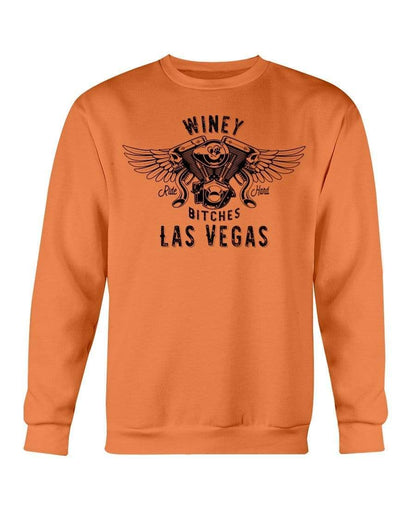 Sweatshirts Orange / S Winey Bitches "Ride Hard Las Vegas" Sweatshirt - Crew WineyBitchesCo