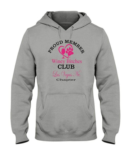 Sweatshirts Oxford / S Winey Bitches Club-Proud Member-Las Vegas Nv Chapter 50/50 Hoodie WineyBitchesCo
