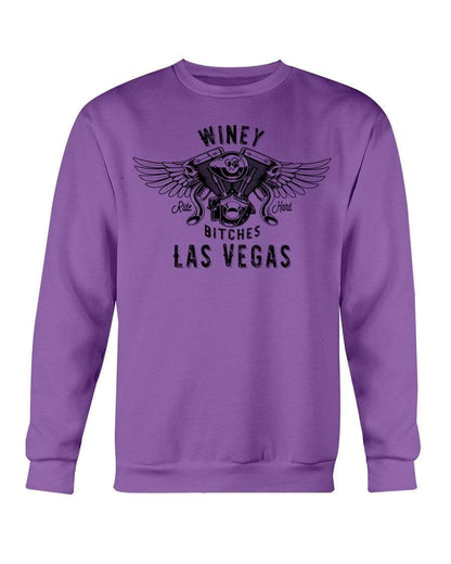 Sweatshirts Purple / S Winey Bitches "Ride Hard Las Vegas" Sweatshirt - Crew WineyBitchesCo