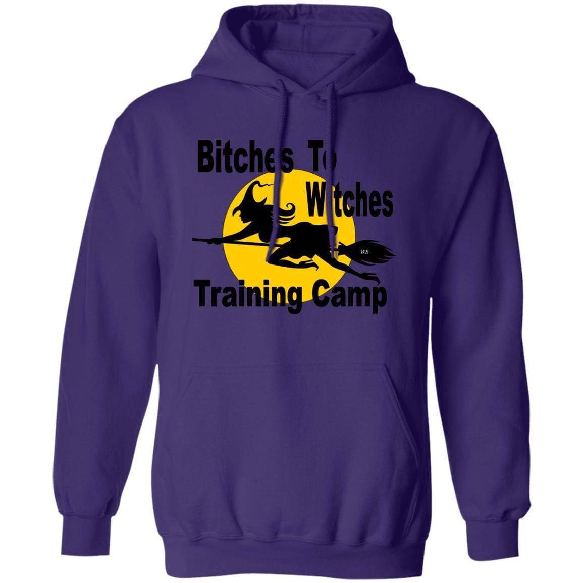 Sweatshirts Purple / S WineyBitches.Co "Bitches To Witches Training Camp" Pullover Hoodie 8 oz. WineyBitchesCo