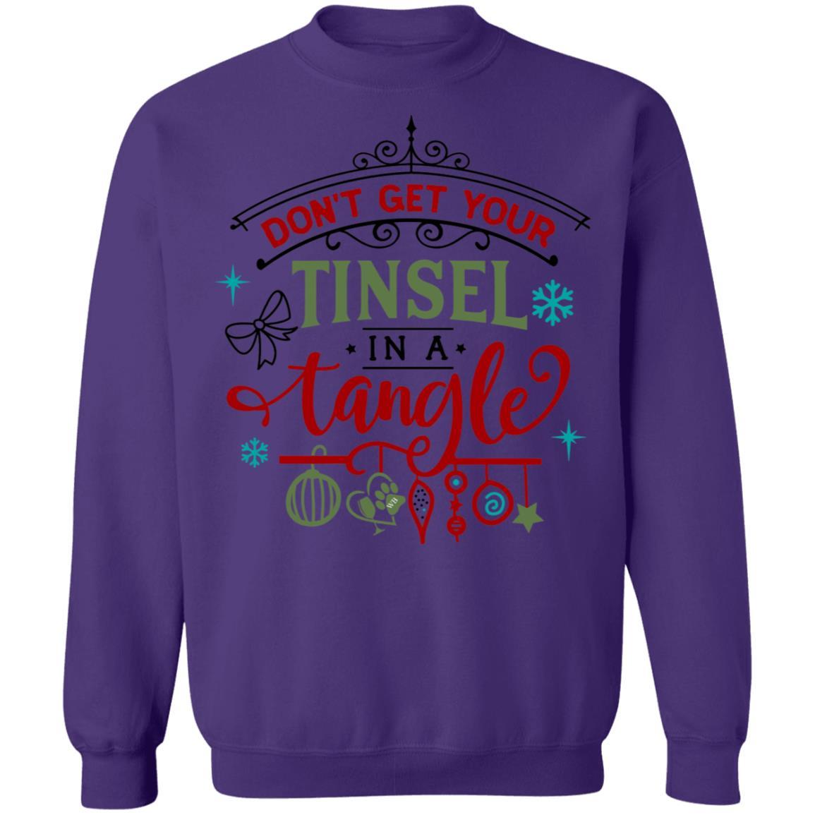 Sweatshirts Purple / S WineyBitches.Co " Don't Get Your Tinsel In A Tangle" Crewneck Pullover Sweatshirt  8 oz. WineyBitchesCo
