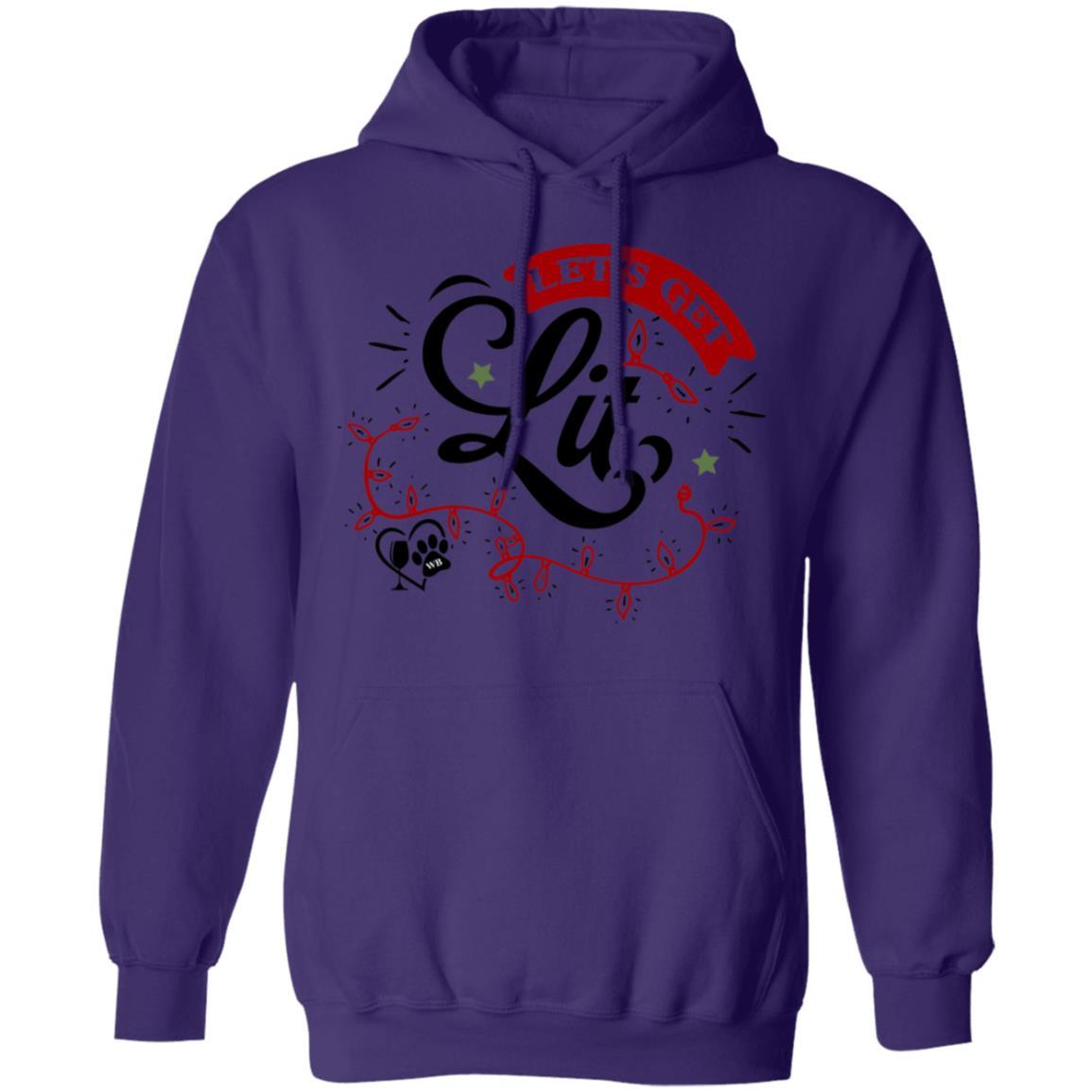 Sweatshirts Purple / S WineyBitches.Co 'Let's Get Lit" Pullover Hoodie 8 oz. WineyBitchesCo